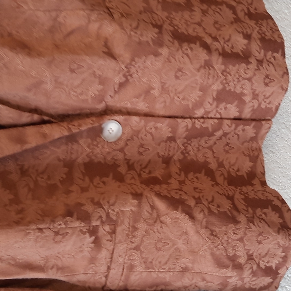 L'AGENCE Tan Brocade Blazer Jacket Size 2 - Picture 5 of 5